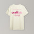 CraftLab Society T-shirt in cream, back view