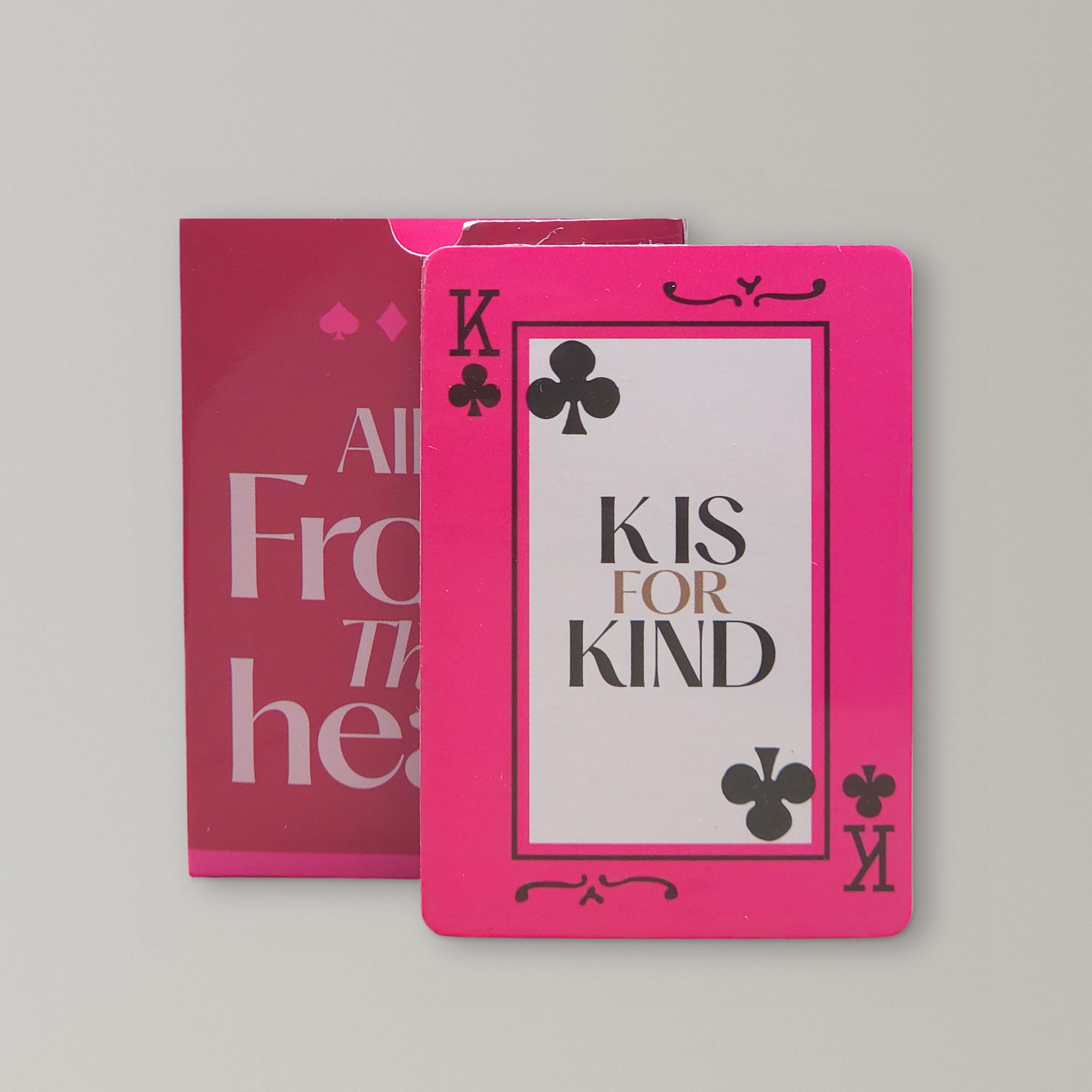 La Palma & El Tucán playing cards box with the King card, K is for Kind