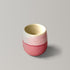 The Daily Cup, handmade stoneware cup with coral and speckled pink glaze