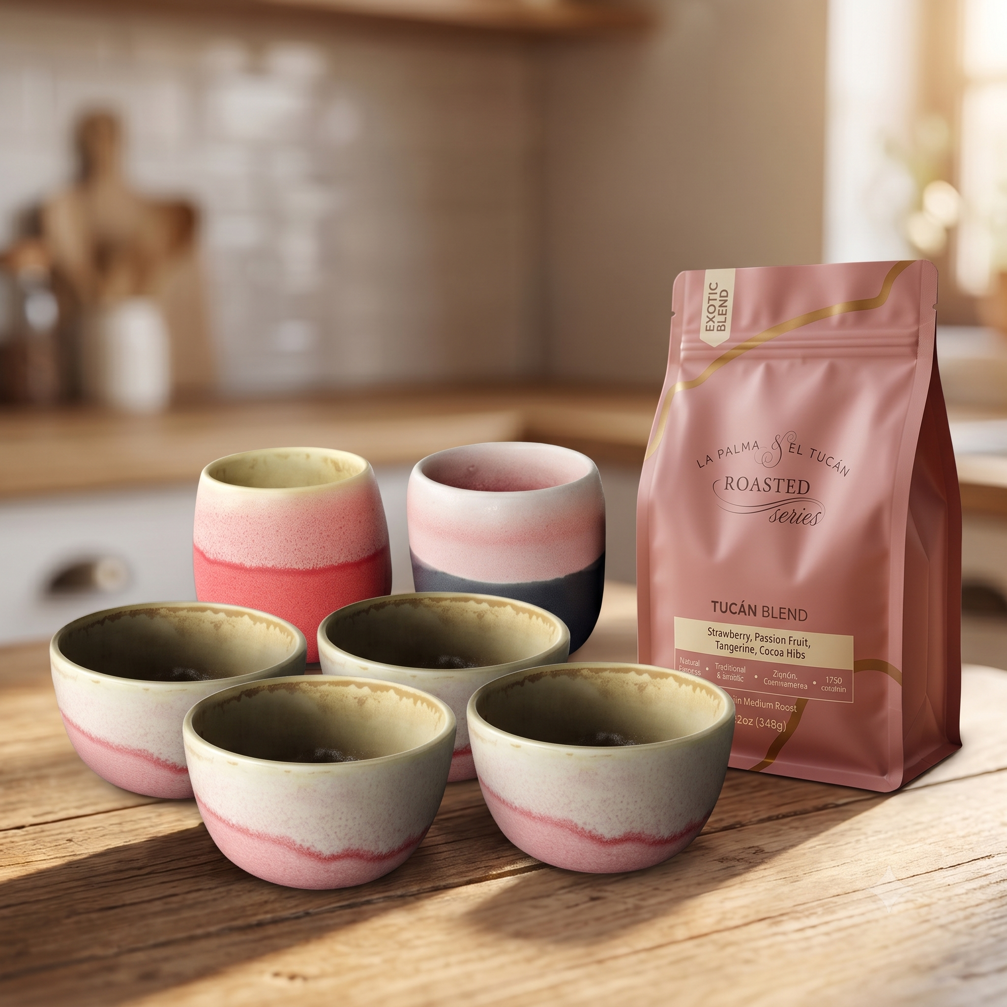 Handmade ceramics and coffee bundle from La Palma & El Tucán